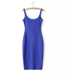 Simple Casual Sleeveless Dress  - Apparel Store Online