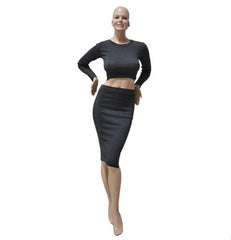 2 Piece Long Sleeve Party Dress - Apparel Store Online