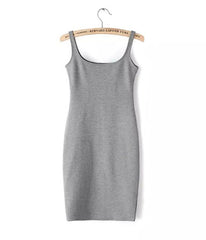 Simple Casual Sleeveless Dress  - Apparel Store Online