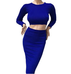 2 Piece Long Sleeve Party Dress - Apparel Store Online