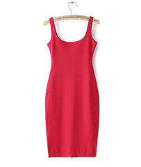 Simple Casual Sleeveless Dress  - Apparel Store Online