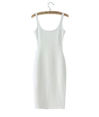 Simple Casual Sleeveless Dress  - Apparel Store Online