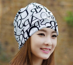 Cap Knitted Scarf Letter Beanies - Apparel Store Online