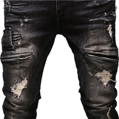 High Quality Mens Ripped Biker Jeans - Apparel Store Online