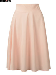 High Waist Midi Skater Skirt - Apparel Store Online