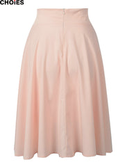 High Waist Midi Skater Skirt - Apparel Store Online