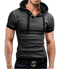  Men's Hooded Sling Short-Sleeved Tees - Apparel Store Online