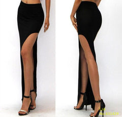 Women High Waist Open Side Split Skirt - Apparel Store Online