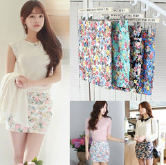 Fashion Girl Flower Print Skirt - Apparel Store Online