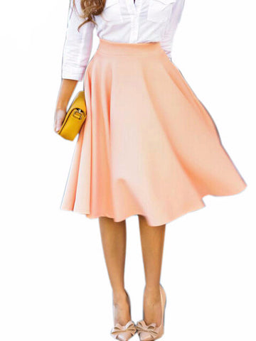 High Waist Midi Skater Skirt - Apparel Store Online