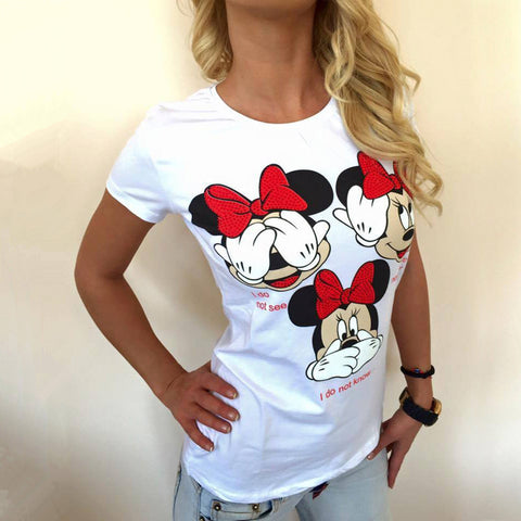 Carton Letter Print Female Top - Apparel Store Online