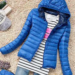 Hooded Women Slim Padded Jacket - Apparel Store Online