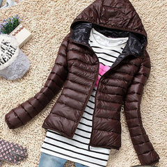 Hooded Women Slim Padded Jacket - Apparel Store Online