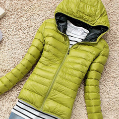 Hooded Women Slim Padded Jacket - Apparel Store Online